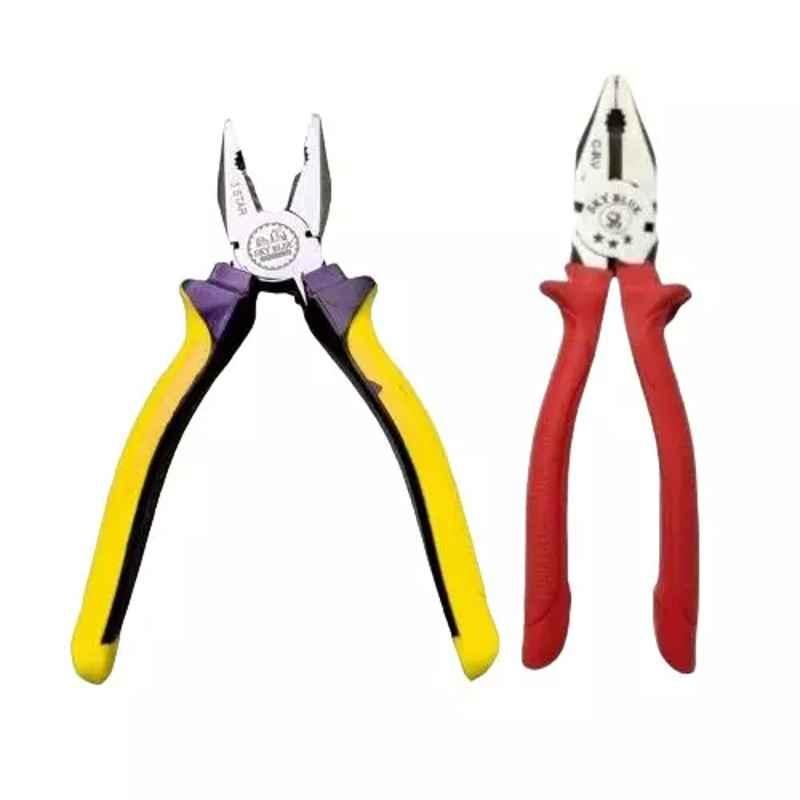 Sky Blue 8 inch Stainless Steel Lineman Plier, SBE354 (Pack of 2)