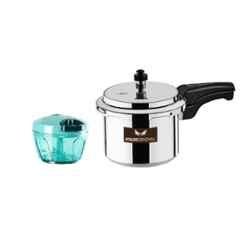 Atalso 3 Litre Stainless Steel Stainless Steel Regular Tri Ply Cooker & 450ml Chopper Combo (Pack of 2)