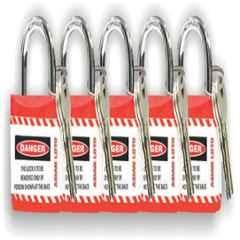 Asian Loto Red Regular Shackle Jacket Padlock, ALC-LPR-RRRRR (Pack of 5)