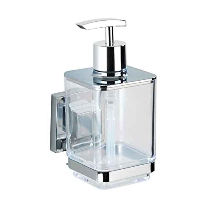 Wenko Quadro 7.5x10x16cm Stainless Steel Shiny Wall Mounted Soap Dispenser, 22683100