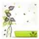 Kayra Decor 16x24 inch PVC Creepers Leaf with Butterfly Wall Design Stencil, KHS404
