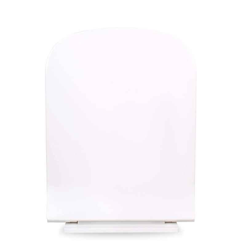 Elegant Casa A-10 45x34cm Polypropylene White Soft Closing Rectangular Toilet Seat Cover