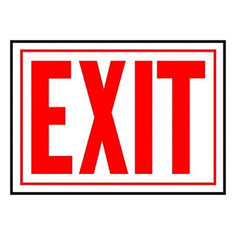 HY-KO 10x14 inch Aluminum White & Red Exit Sign