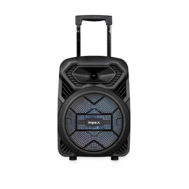 Impex 8W 2400mAh Black Trolley Speaker with Wireless Mic, TS 1109