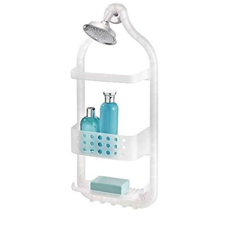 iDesign Circlz 5x10.6x26 inch Plastic White Hanging Shower Caddy, 09570