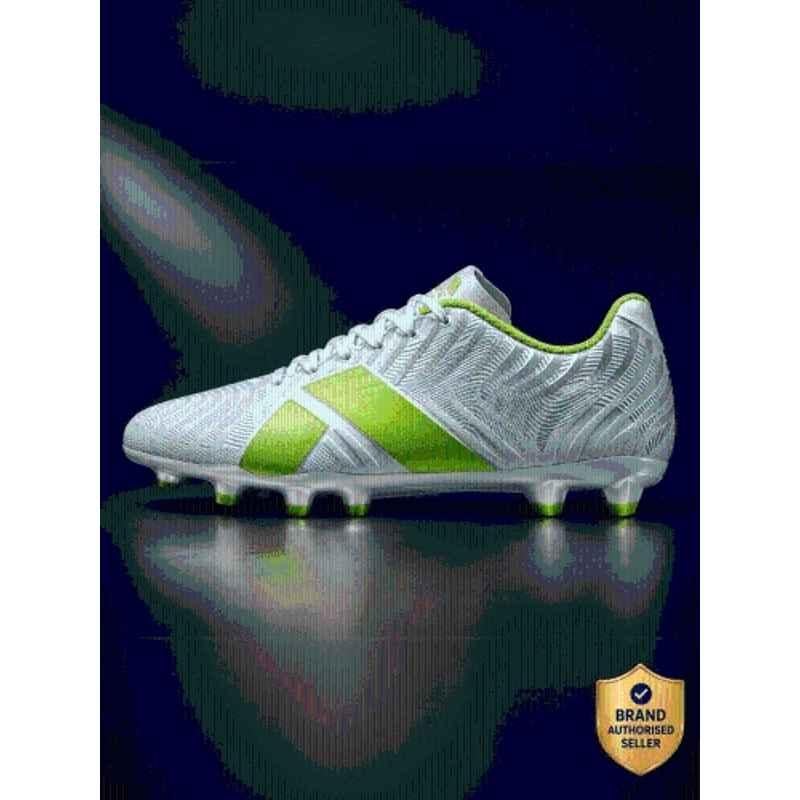 Nivia Safari 2.0 White & Yellow Football Shoes for Men, Size: 9