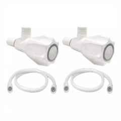Fastgear ABS White Chrome Finish Bathroom Faucet Set, FG974