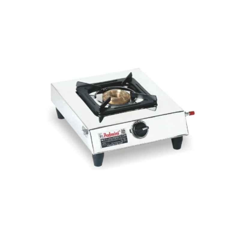 Padmini 1 Burner Silver Manual Ignition Stainless Steel Gas Stove, 1BR CS-101