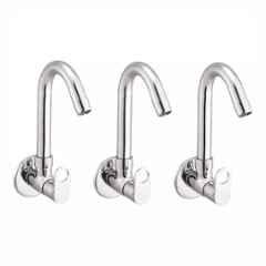 Fastgear Prime Brass Chrome Finish Silver Sink Tap, FG2034 (Pack of 3)
