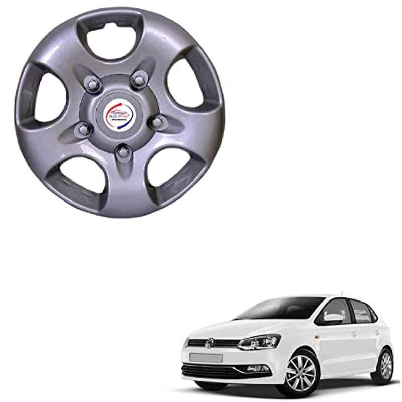 Auto Pearl 4 Pcs 15 inch ABS Silver SC44 Hubcap Wheel Cover Set with Retention Ring for Volkswagen Polo Exquisite