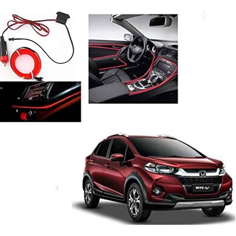 Kozdiko 12V Red Car Interior Decor Neon Strip Light for Honda WRV