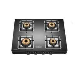 Hindware Arsenio 4B Glass Top Cooktop with 4 Brass Burner & Manual Ignition, CT 100231