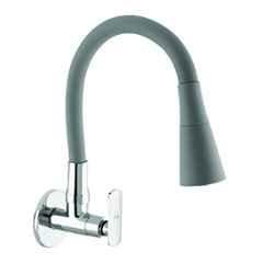 10X BL-8756 Brass Grey Flexible Neck Sink Tap for Kitchen