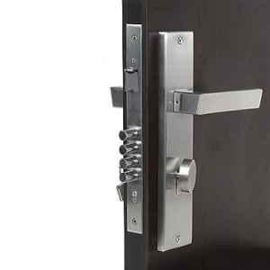 Handle Waala LB10003-OSK 10 inch 60mm Stainless Steel Silver Cylindrical Plate One Side Key Mortise Door Lock Set