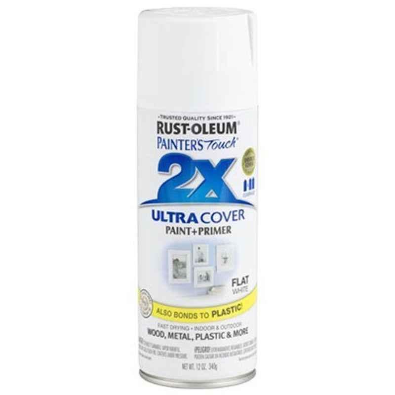 Rust-Oleum Painters Touch 12 Oz White Flat 2X Ultra Cover Spray Paint