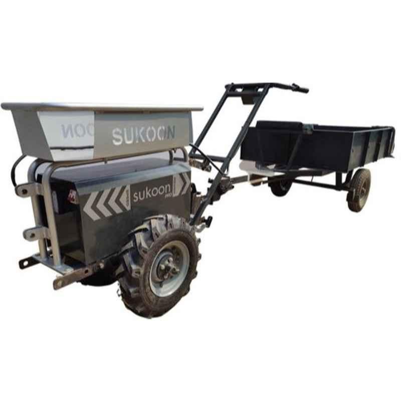 Sukoon Krishi Raj Pro 10HP Electric Battery Powered Tiller Set with Battery, Escooty & Trolley Attachment