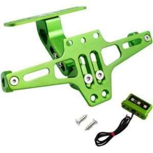 Otoroys Aluminium Green Adjustable Angle Bike Frame Holder for Number Plate with LED