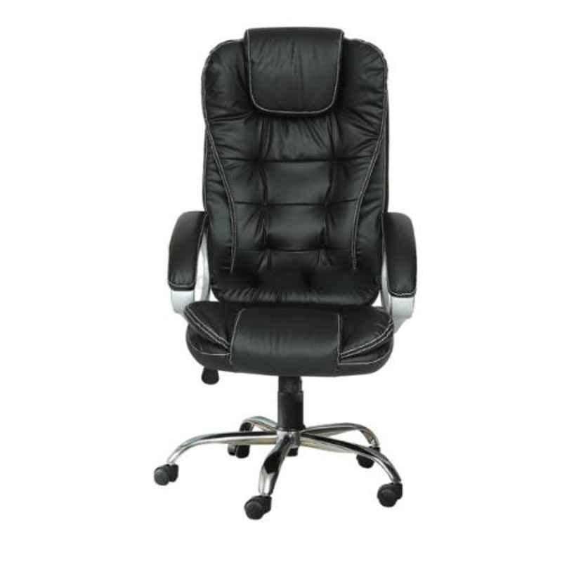 Modern India Leatherate Black High Back Office Chair, MI277
