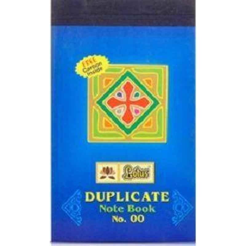 Lotus Duplicate Note Book Fine Paper With Free Carbon Inside 1/8