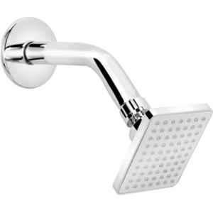 Gold Bell Sail 2.5x3.5 inch ABS & Stainless Steel Silver Chrome Rectangle Overhead Shower with 9 inch Arm