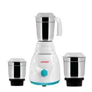 Zunvolt Power MG5 500W ABS Plastic White Mixer Grinder with 3 Jars