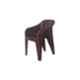 Supreme Futura Contemporary Design Plastic Globus Brown Chair with Arm (Pack of 4)