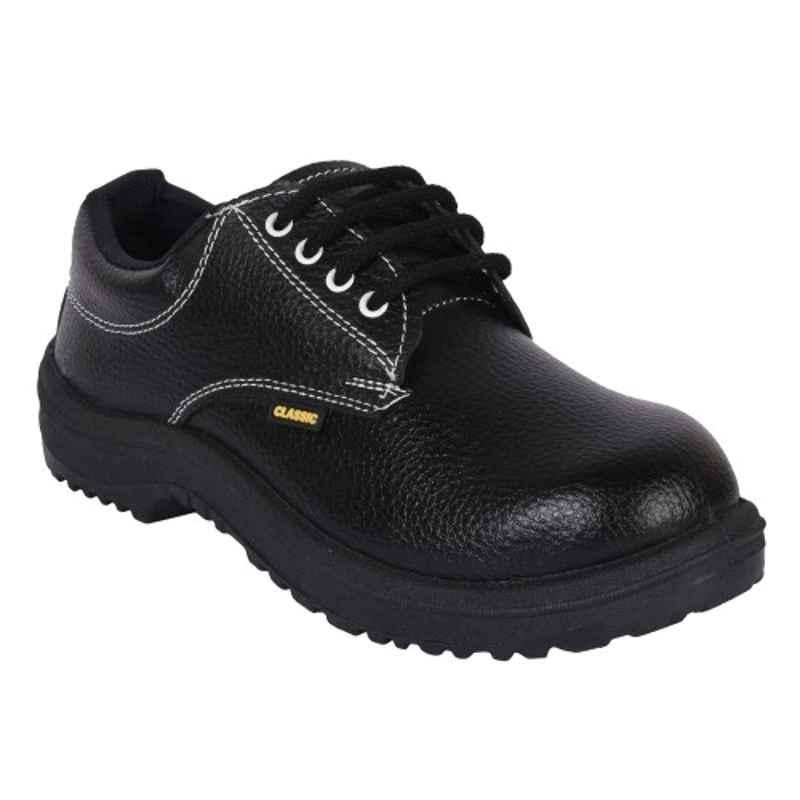 Prima PSF-21 Classic Steel Toe Black Work Safety Shoes, Size: 6