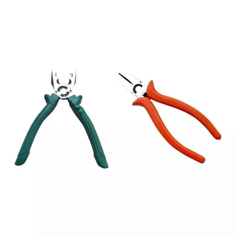 Sky Blue 2 Pcs 7.8 inch Lineman Plier Combo, SBE_PLIER_COMBO_MOD_01298