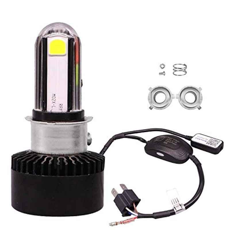 AllExtreme Exthb1B 3 Side Led Headlight Bulb With Bluetooth Connectivity, Cooling Fan & Canbus Head Lamp Conversion Kit For Bikes Cars & Suv (30W, Multicolour, 1Pc)