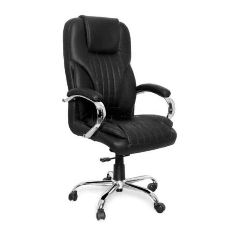 Modern India Leatherate Black High Back Office Chair, MI285