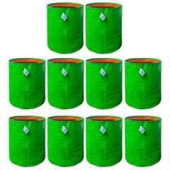 Singhal 15x18 inch 260 GSM HDPE UV Protected Plants Grow Bag for Terrace & Vegetable Gardening, GB-15x18-P10 (Pack of 10)