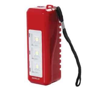 Havells Glanz 1.5W Red Rechargeable Solar LED Torch, LHEXTEPWFN1K1X5