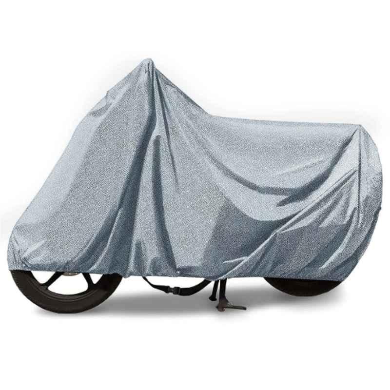 Kingsway Jungle Print Soft Cotton Inside UV Dust & Scratch Protection Waterproof Metallic Silver Two Wheeler Cover with Carry Bag for Bike, Scooter & Scooty