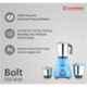 Candes Bolt 550W Plastic Blue & Grey Mixer Grinder with 3 Jar, BoltMgBG1cc