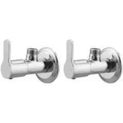 Senkiddpro Marc Stainless Steel Chrome Finish Wall Mounted Angle Cock (Pack of 2)
