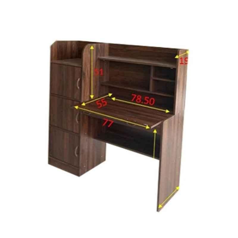 Karnak KD7702 120x55x110cm Wooden Brown Study Desk with 3 Doors