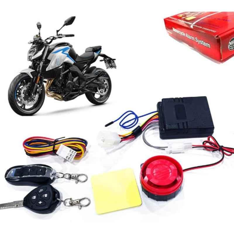 Auto Pearl 12V Black Two-Way Anti Theft Motorcycle Alarm Kit with 2 Pcs Remote for 400NK