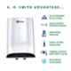 AO Smith Minibot SZS-3 3kW 3L White Instant Water Heater with Blue Diamond Glass Lined Tank