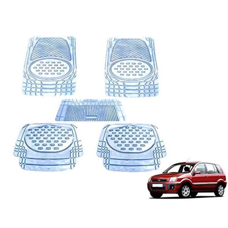 Kozdiko 5 Pcs 6605 PVC & Rubber Clear Car Foot Mat Set for Ford Fusion