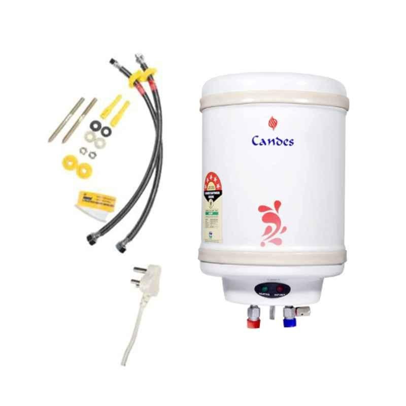 Candes Perfecto Metal 10L 2kW Ivory Storage Water Heater with Installation Kit