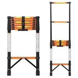 Plantex 150kg 8.85ft 7 Steps Carbon Steel Orange Telescopic Ladder