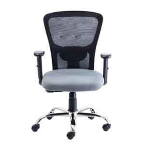 Bluebell Golf Ergonomic Med Back Black & Grey Revolving Chair, BBVSO2-EL02