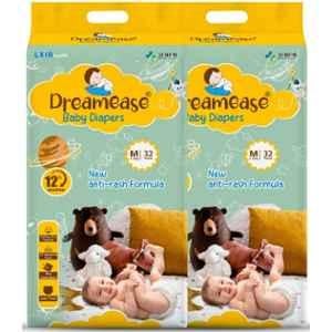 Dreamease 32 Pcs Large Cotton Baby Diaper Pant with Japanese Gel Technology (Pack of 2)