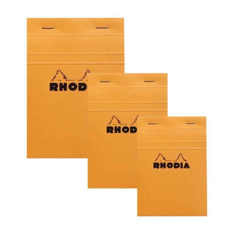 Rhodia No. 11 A7 74x105 mm 80 GSM Orange Graph Ruled Notepad, 80/pages