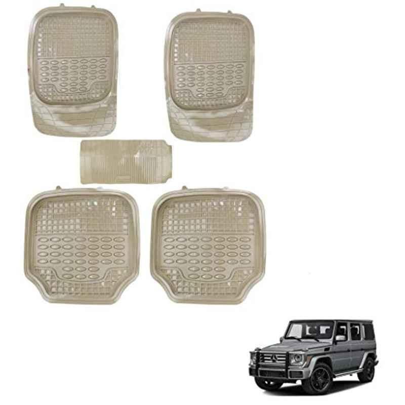 Kozdiko 5 Pcs 4G Beige Rubber & PVC Heavy Car Foot Mat Set for Mercedes Benz G-Class, koz_80960