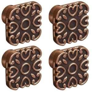 Plantex Knobs for Drawer/Square Drawer Knobs/Knobs for Cabinets/Pull-Push Knobs for Kitchen/Bedroom Drawer (Pack of 4) DTK-299, Antique Copper