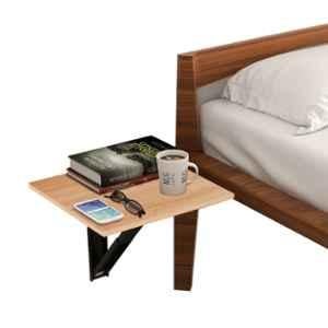 Kawachi Engineered Wood Beige Wall Mounted Folding Bedside Table for Living & Study Room, KAW_KW62-BEIGE