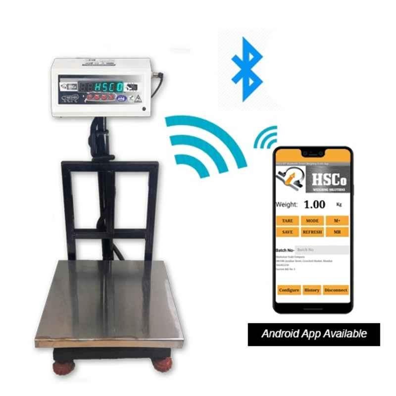 Hsco 100kg 350x350mm Stainless Steel Electronic Waterproof Platform Weighing Scale with Bluetooth , PLSSWBT100