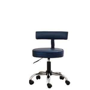 Newturn Ketto Synthetic Leather Black Swivel Stool Chair with Metal Stand Base for Home, Office, Salon & Shop