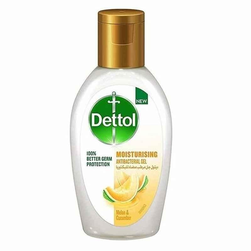 Dettol Moisturizing Hand Sanitizer Gel, Melon and Cucumber, 50ml, 12 Pcs/Pack